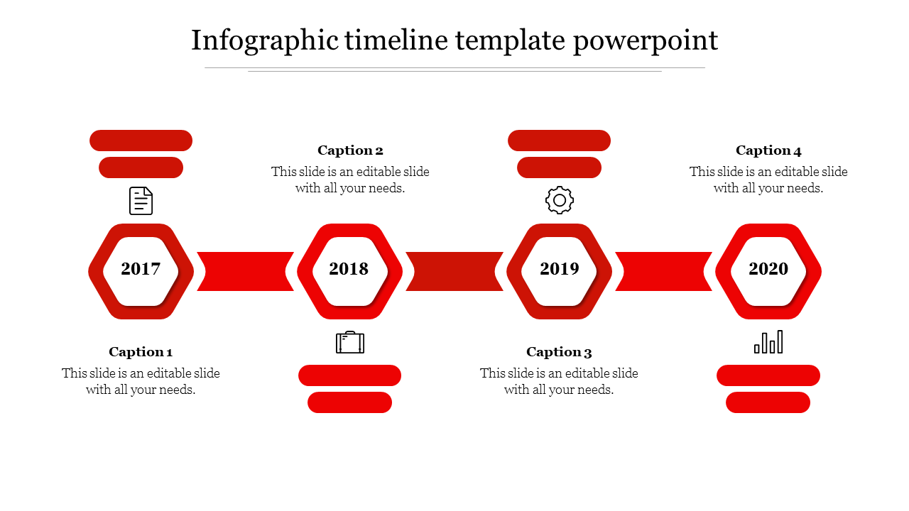infographic timeline template powerpoint-4-Red